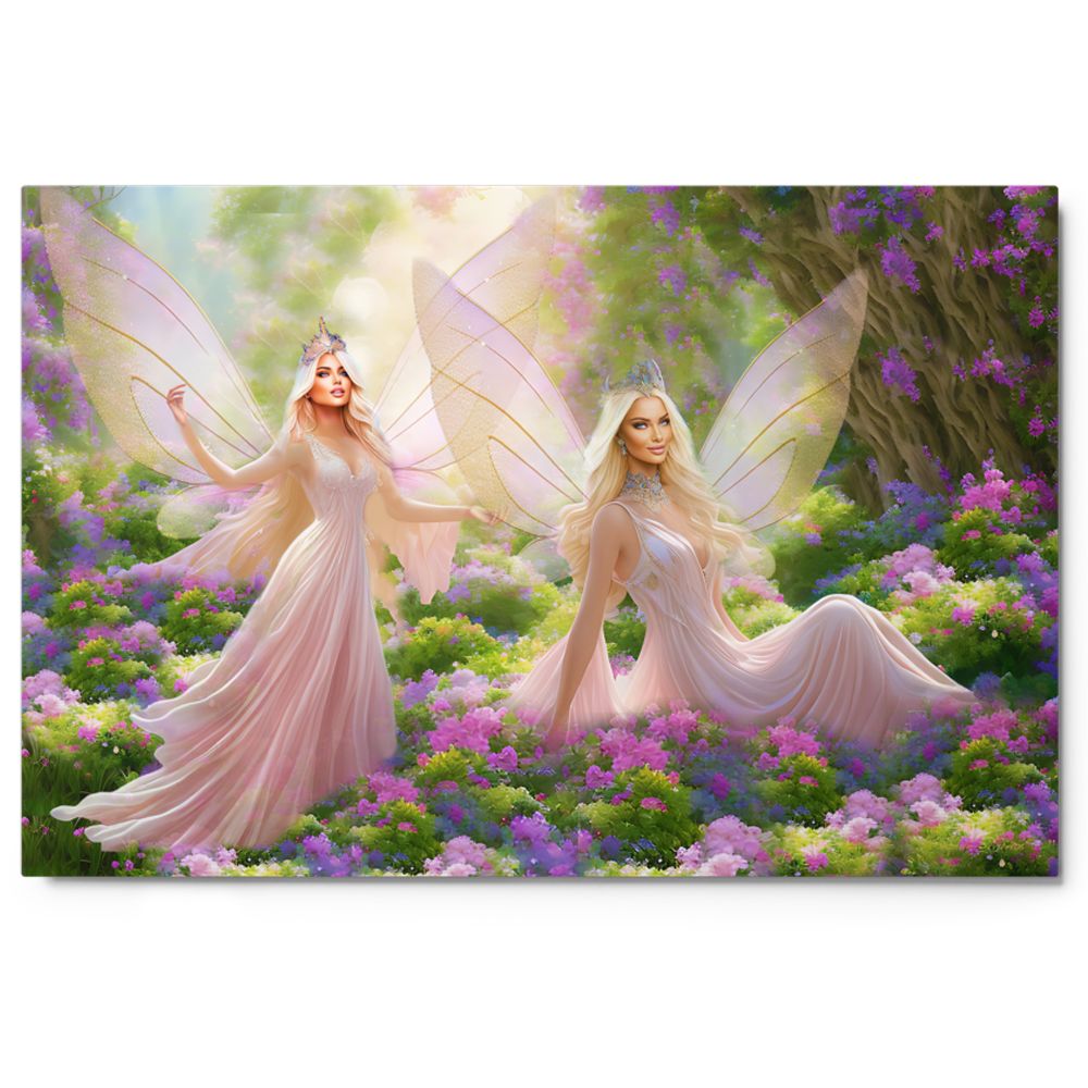 Sisters Elara and Elira from the Dream Fairies-Metal Prints