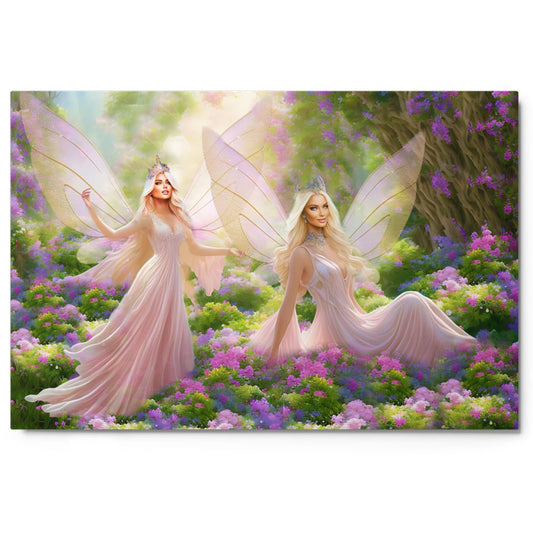Sisters Elara and Elira from the Dream Fairies-Metal Prints