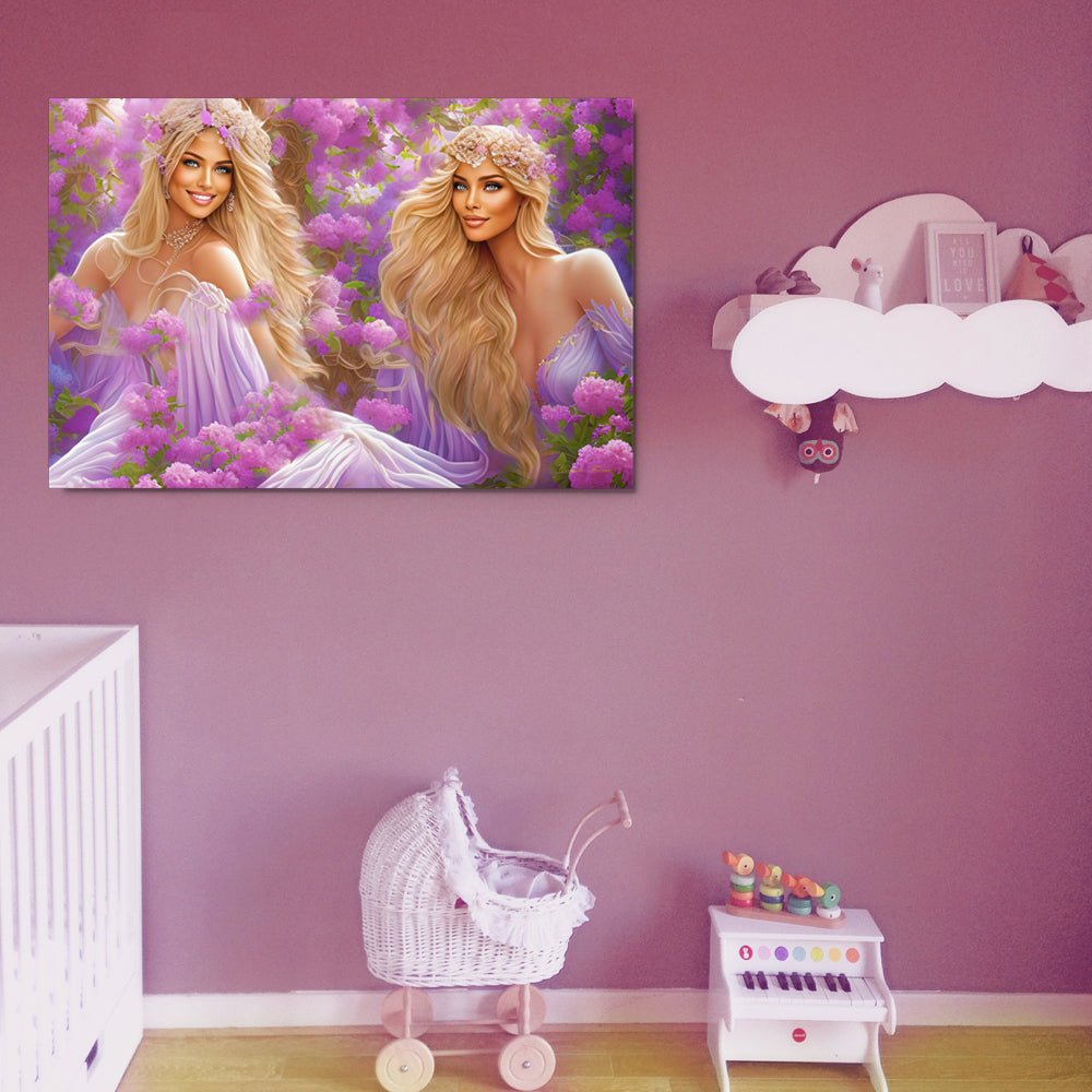 Isra and Lila from the Dream Fairies Collection -Metal Prints