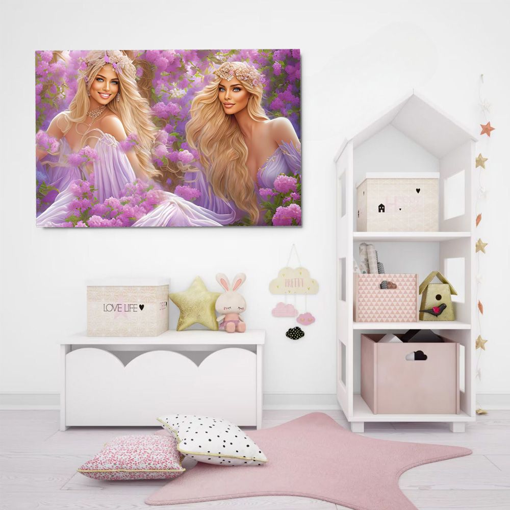 Isra and Lila from the Dream Fairies Collection -Metal Prints