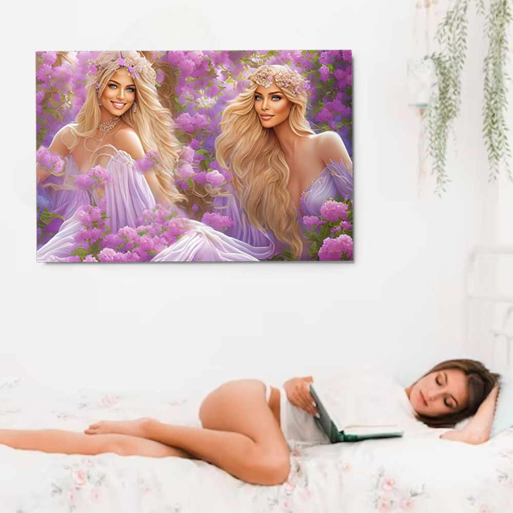 Isra and Lila from the Dream Fairies Collection -Metal Prints
