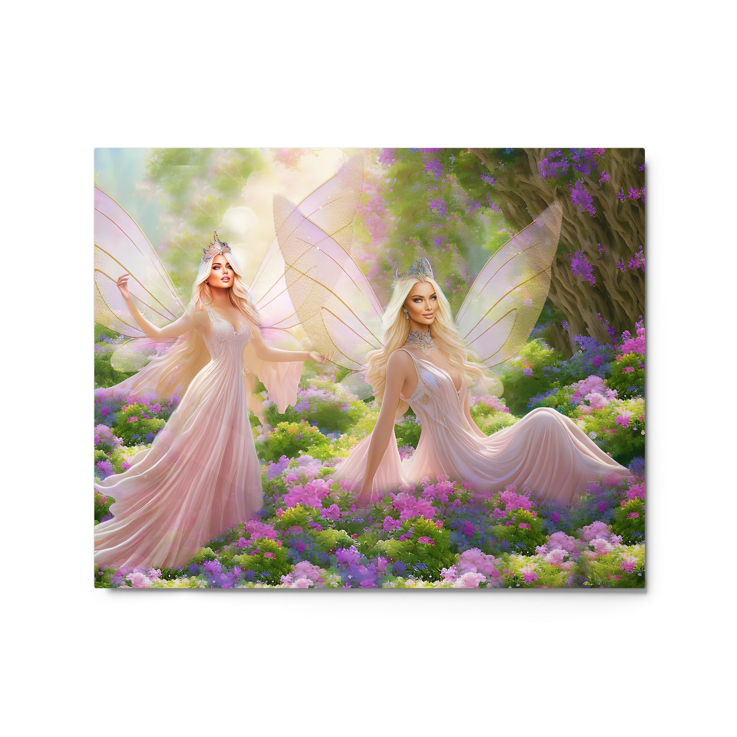 Sisters Elara and Elira from the Dream Fairies-Metal Prints