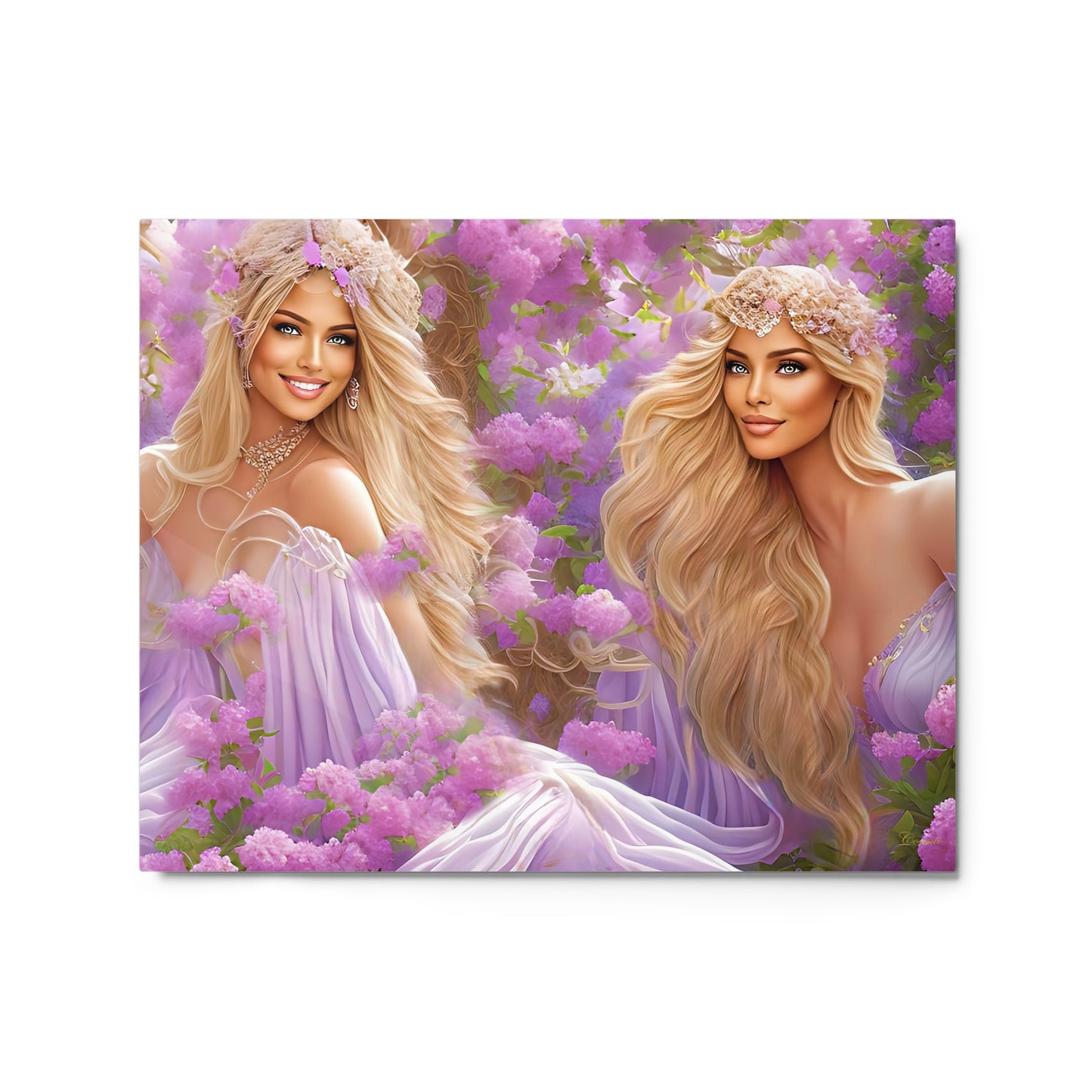 Isra and Lila from the Dream Fairies Collection -Metal Prints